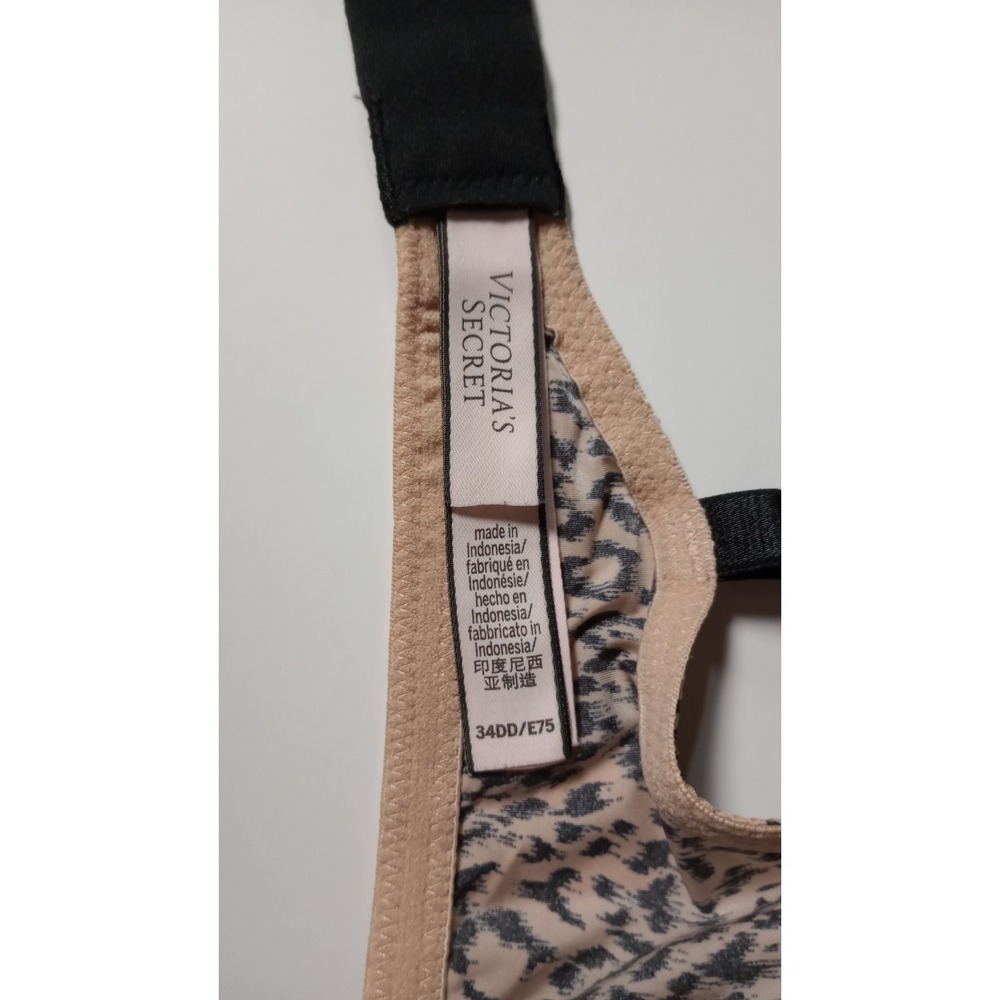 Victoria's Secret Sexy Tee Smooth PushUp T-Shirt Bra 34DD Multiway Straps Animal - Picture 4 of 5